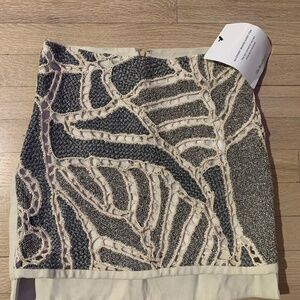 Maiyet short skirt raw silk